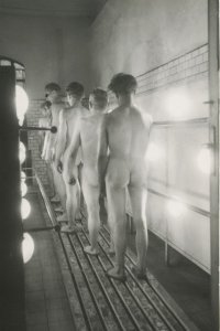 1. 1950 The _Katowice_ mine. Miners exposed to Sollux lamps.jpeg