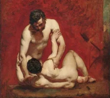 art william etty wrestlers  1800s.webp